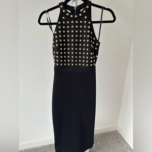 Marciano Flora Embellished Black Dress XXS